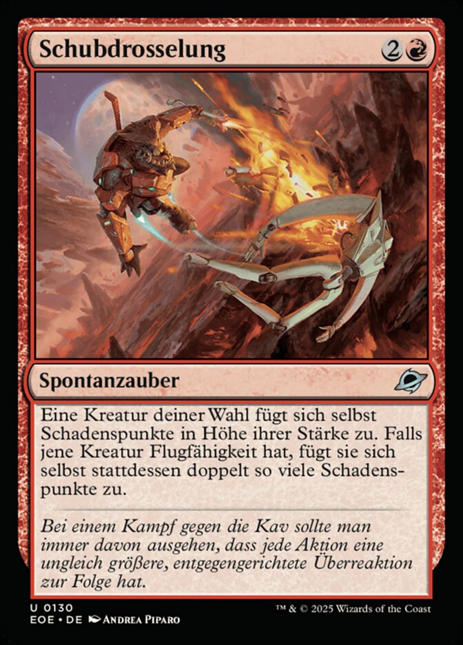 Schubdrosselung