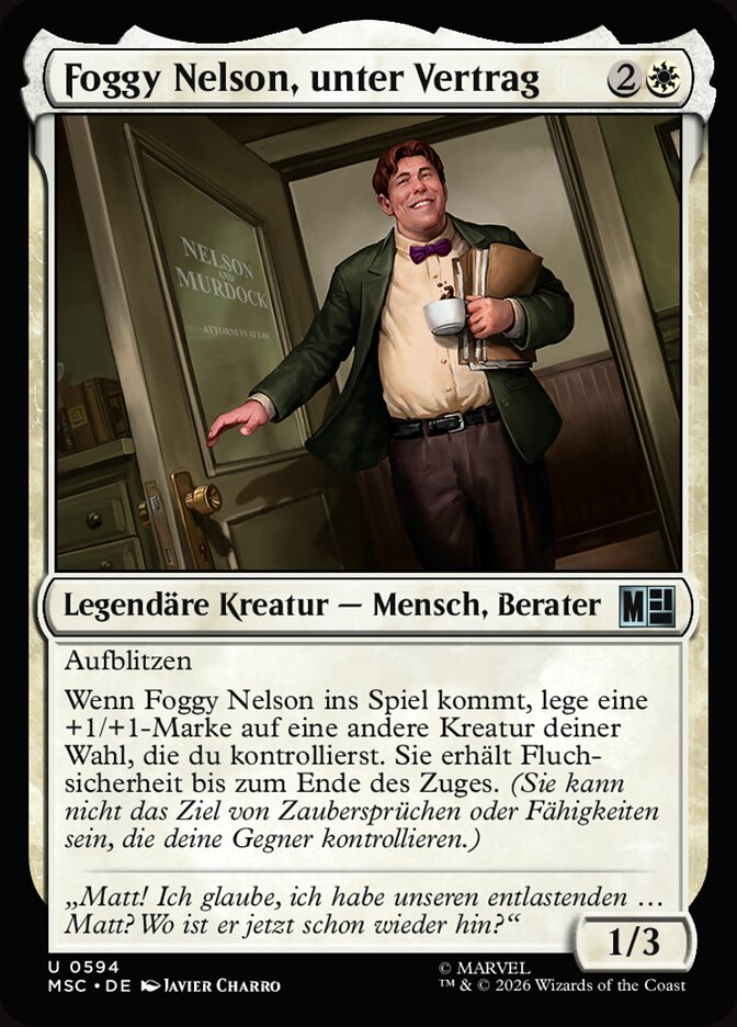 Foggy Nelson, unter Vertrag