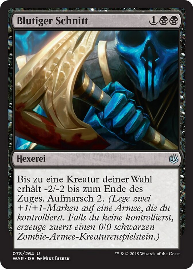 Blutiger Schnitt