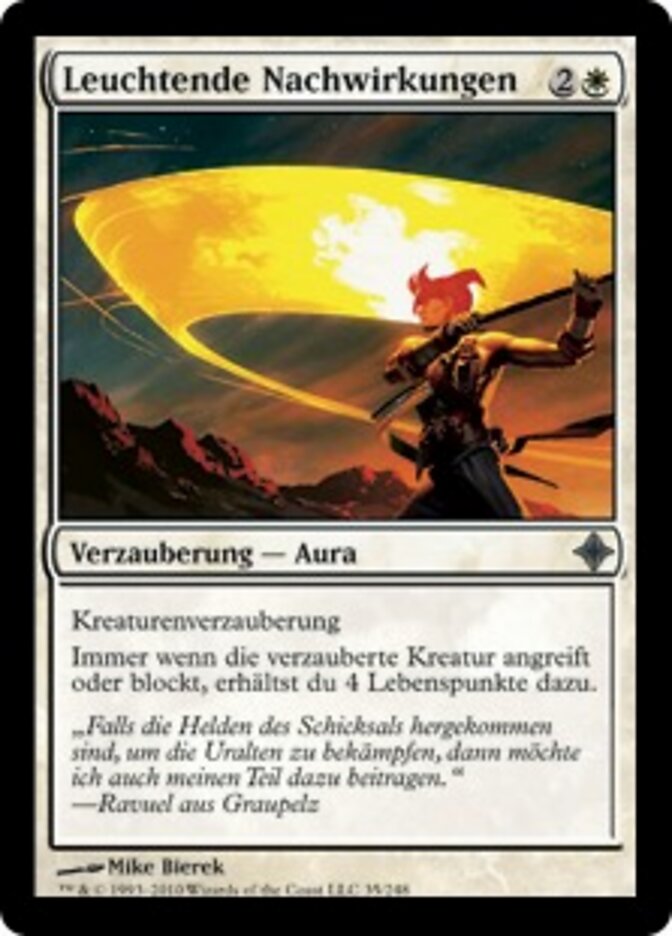 Leuchtende Nachwirkungen