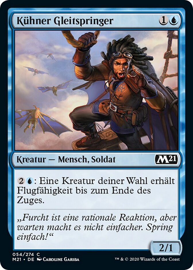 Kühner Gleitspringer