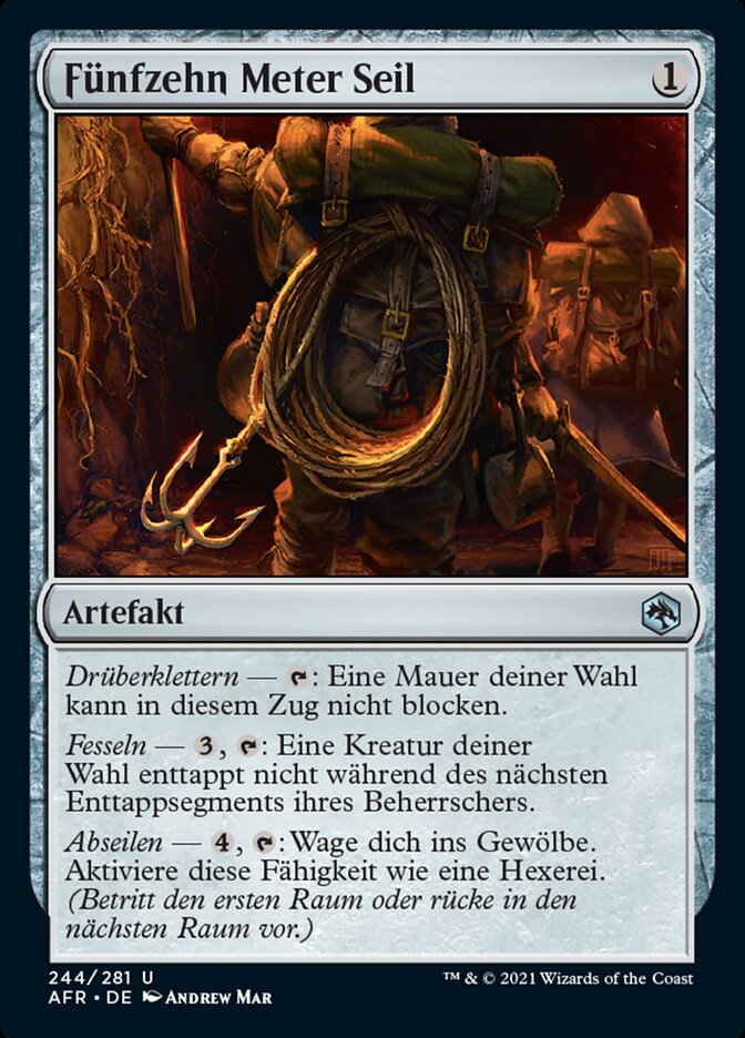 Fünfzehn Meter Seil