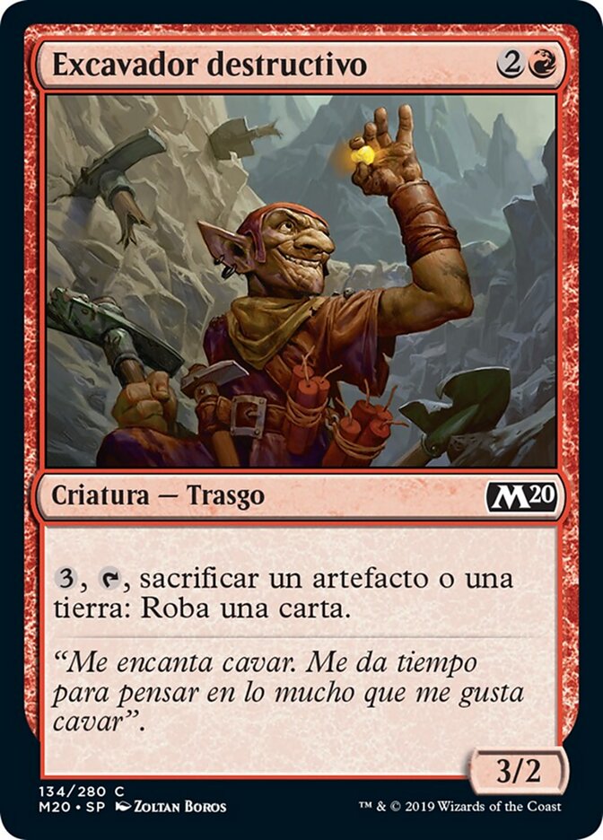 Excavador destructivo