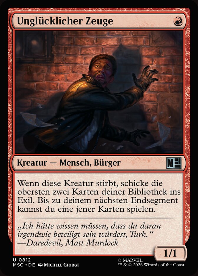 Unglücklicher Zeuge