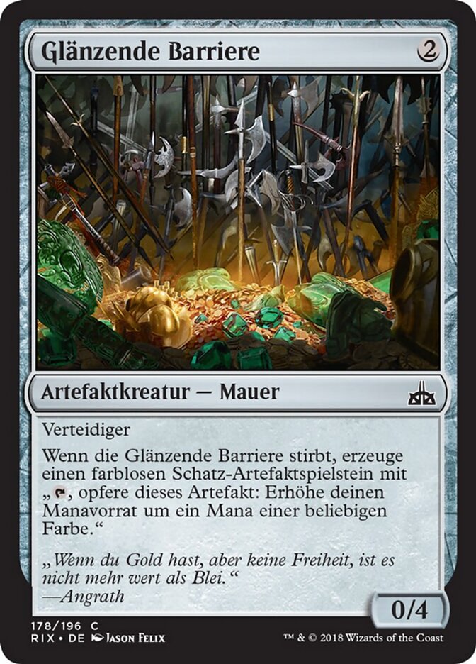 Glänzende Barriere