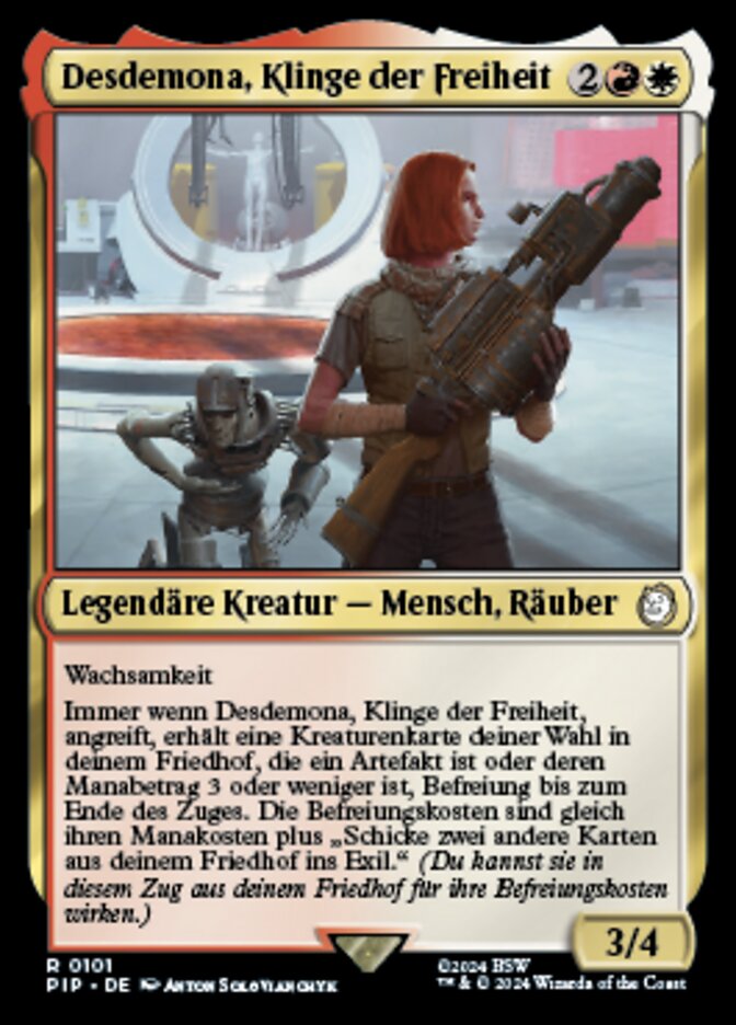 Desdemona, Klinge der Freiheit