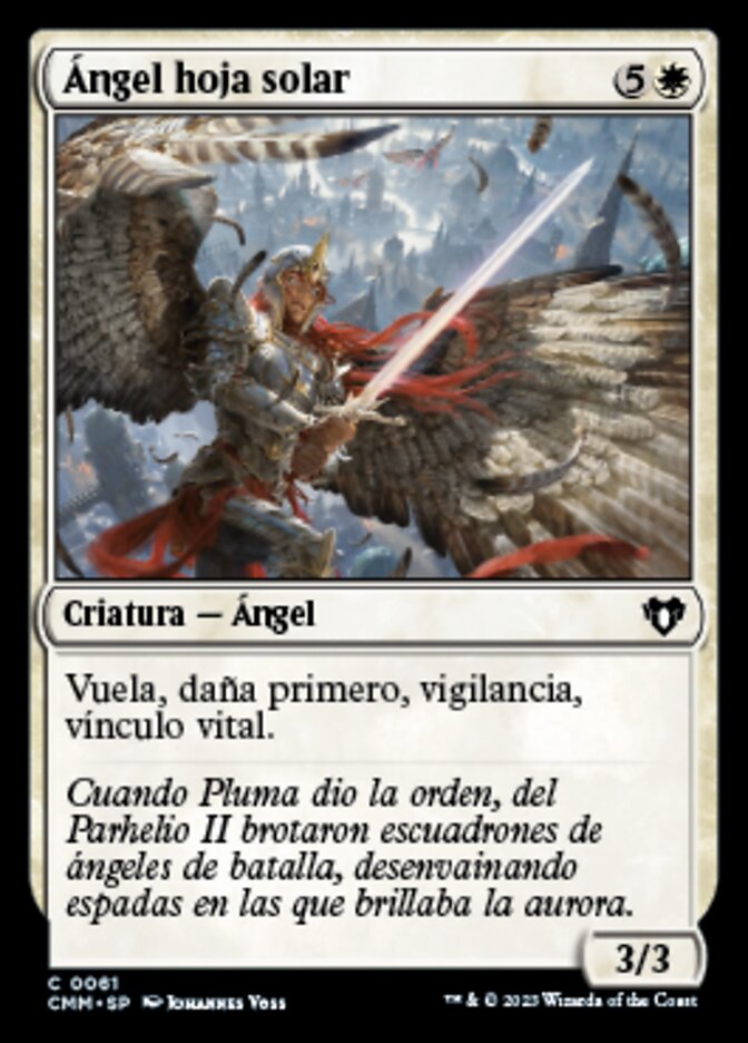 Ángel hoja solar