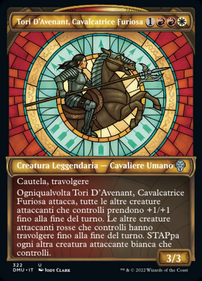 Tori D'Avenant, Cavalcatrice Furiosa