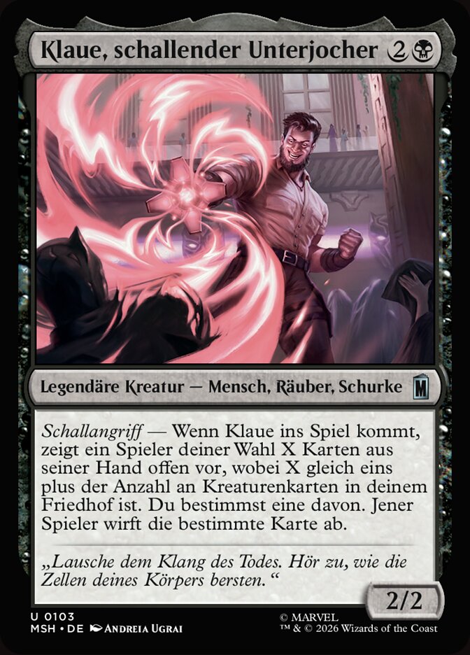 Klaue, schallender Unterjocher