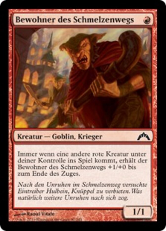 Bewohner des Schmelzenwegs