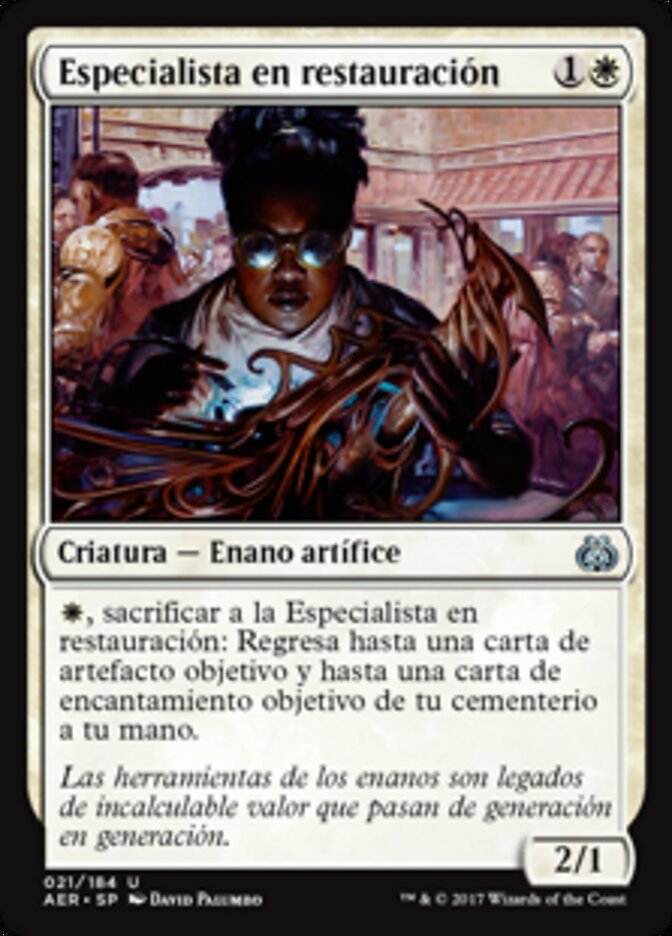 Especialista en restauración