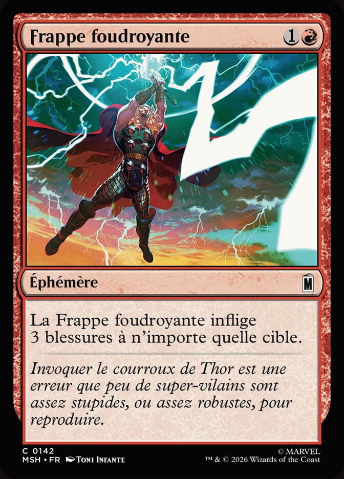 Frappe foudroyante