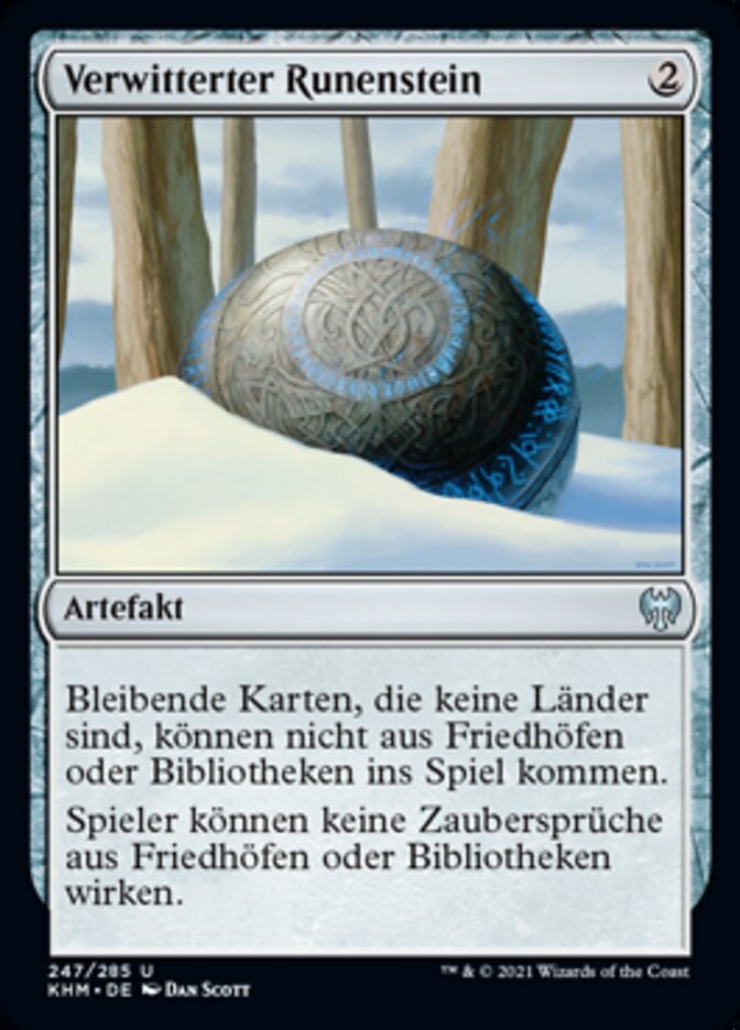 Verwitterter Runenstein