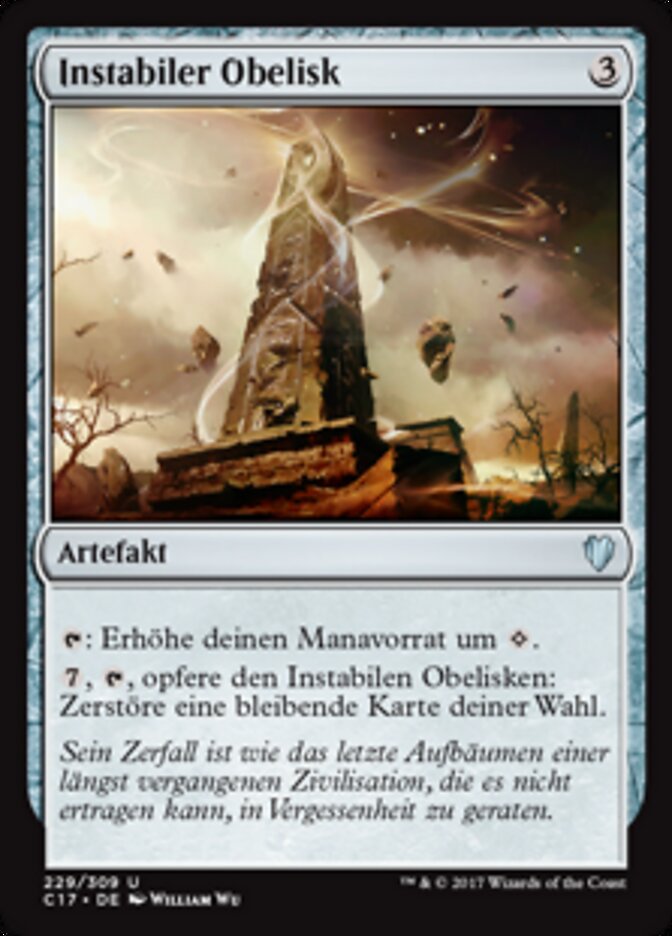 Instabiler Obelisk