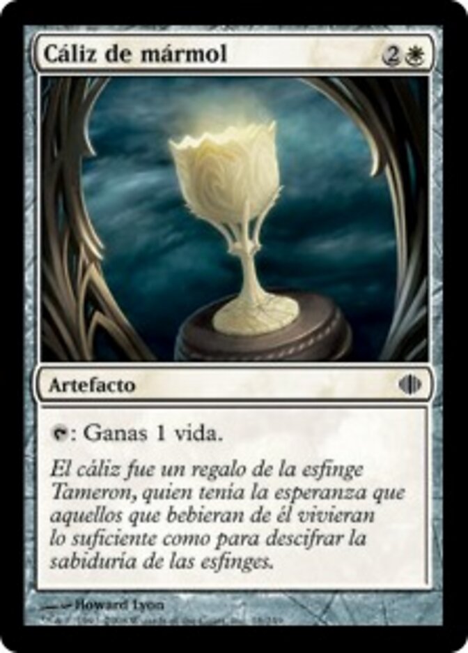 Cáliz de mármol