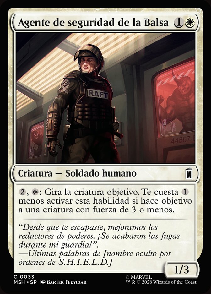 Agente de seguridad de la Balsa