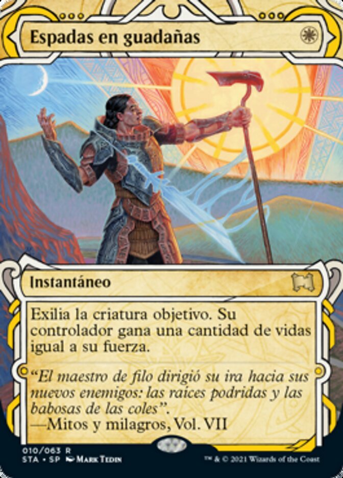 Espadas en guadañas