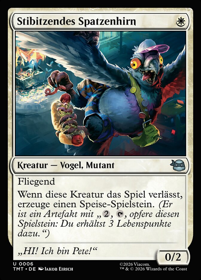 Stibitzendes Spatzenhirn