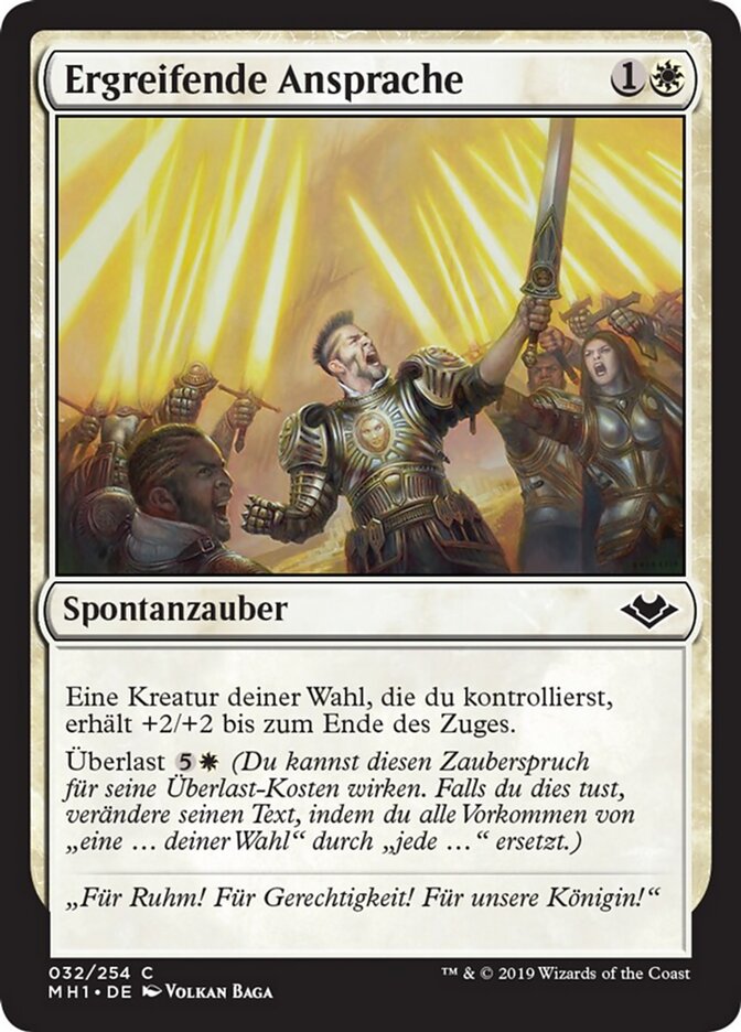 Ergreifende Ansprache