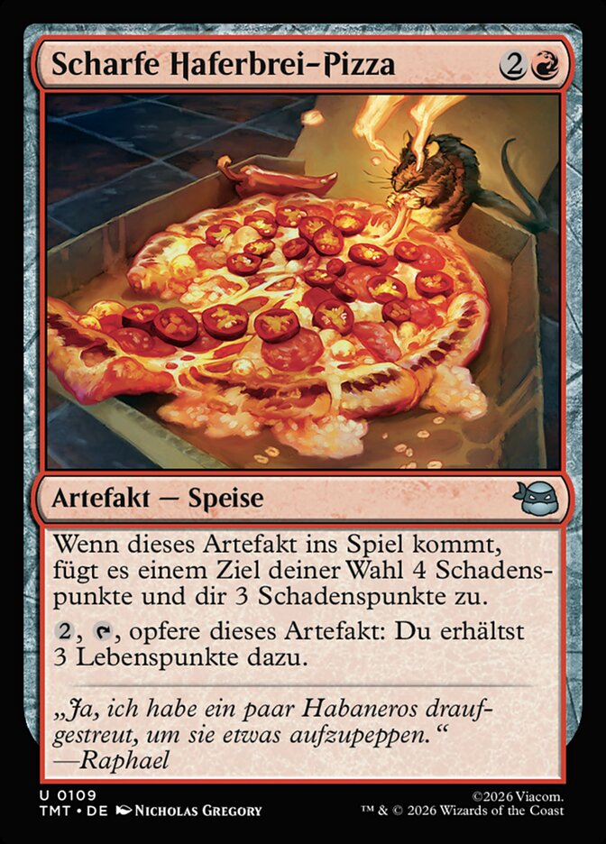Scharfe Haferbrei-Pizza