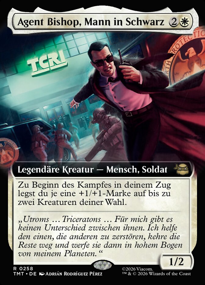 Agent Bishop, Mann in Schwarz