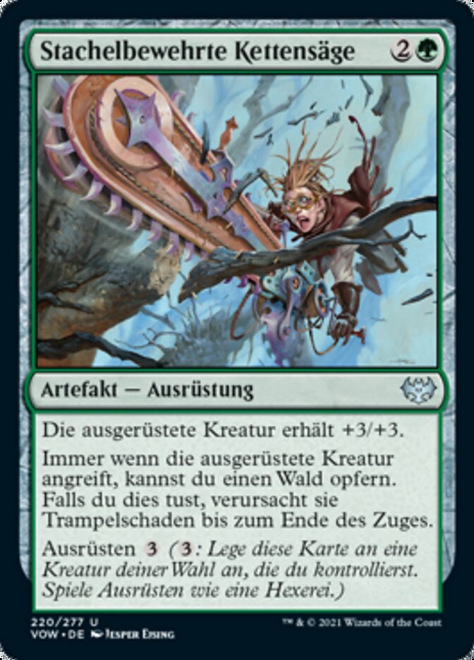 Stachelbewehrte Kettensäge