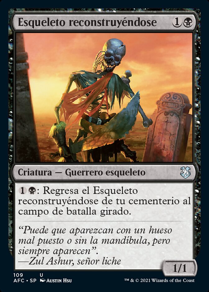 Esqueleto reconstruyéndose