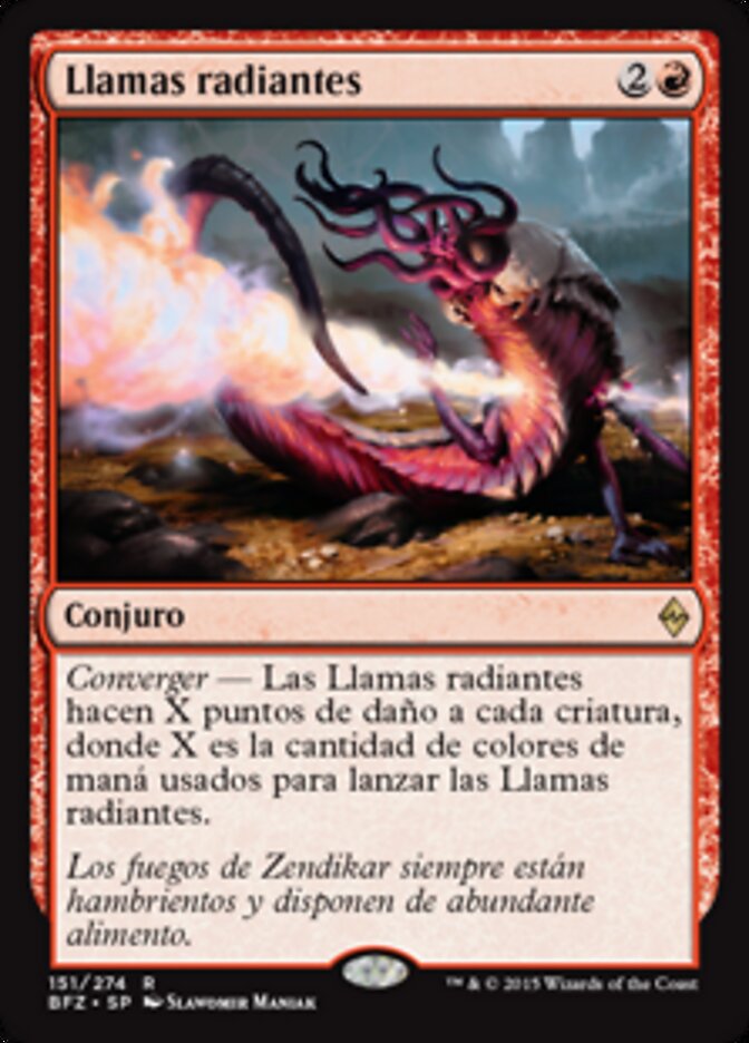 Llamas radiantes