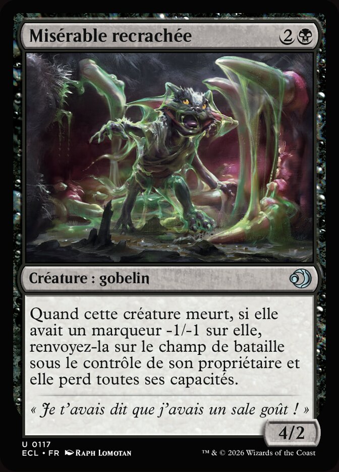Misérable recrachée