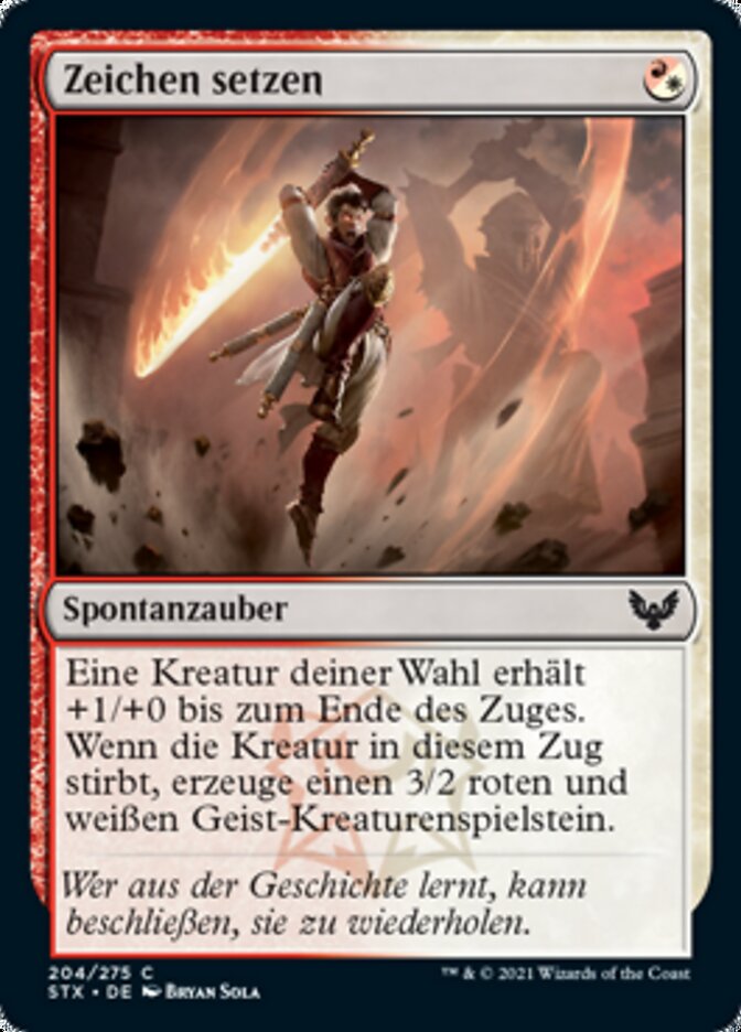Zeichen setzen
