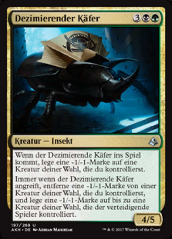 Dezimierender Käfer