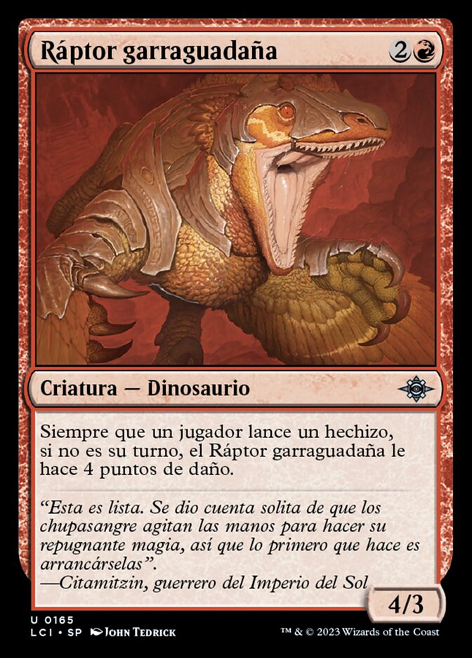 Ráptor garraguadaña