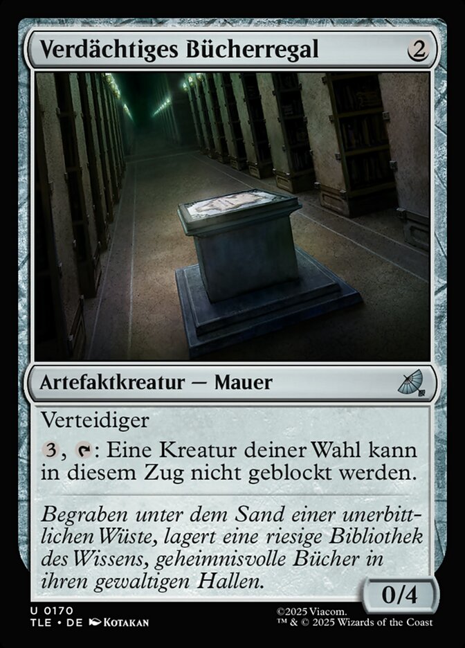 Verdächtiges Bücherregal