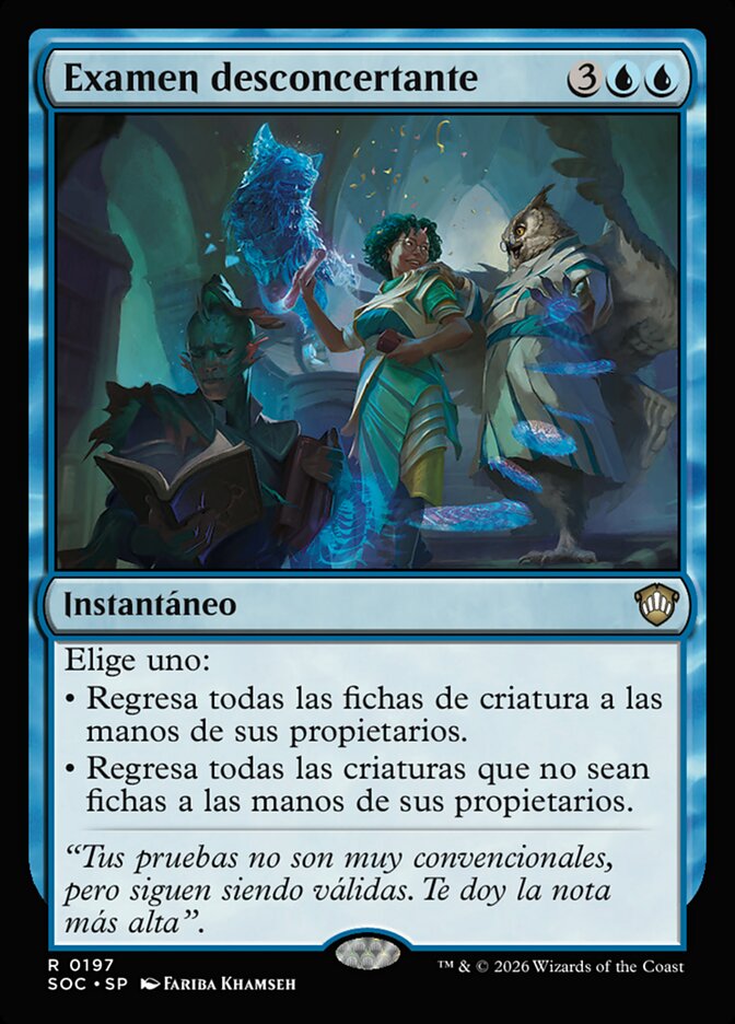 Examen desconcertante