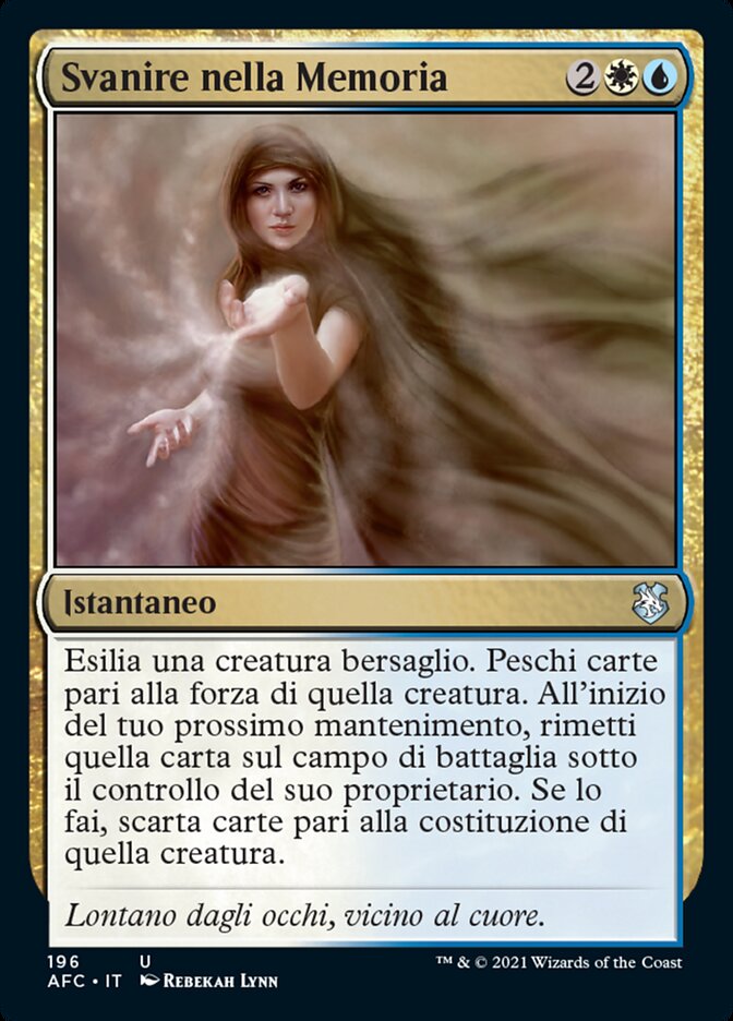 Svanire nella Memoria