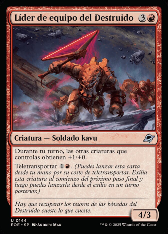 Líder de equipo del Destruido