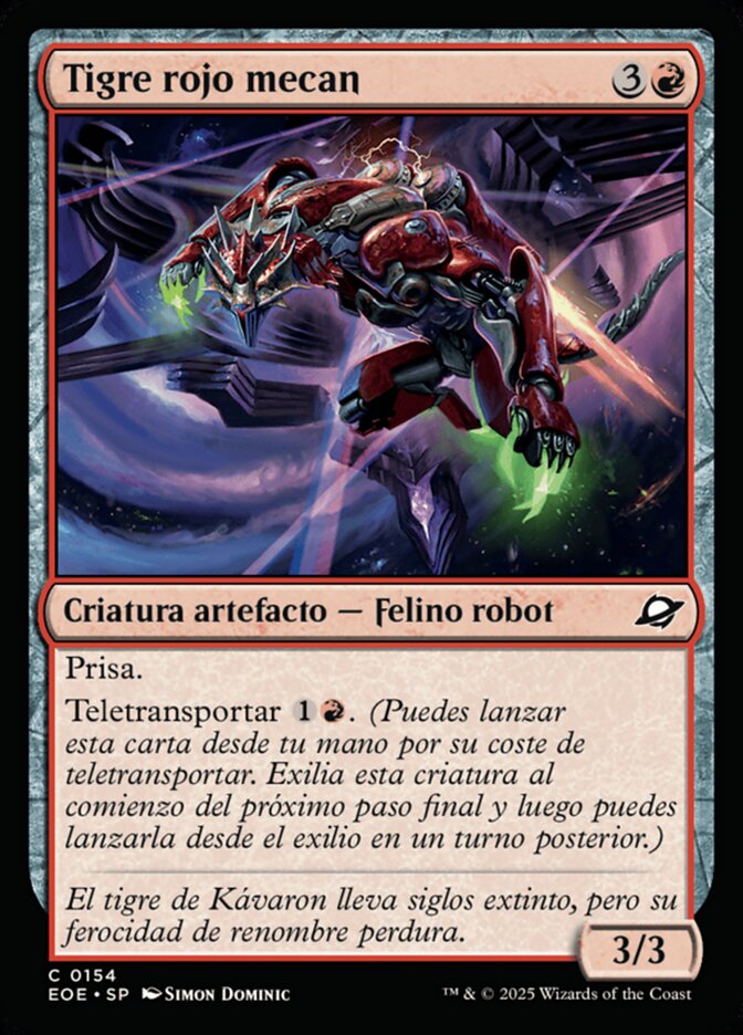 Tigre rojo mecan