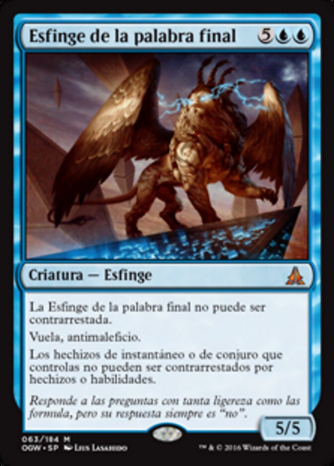 Esfinge de la palabra final