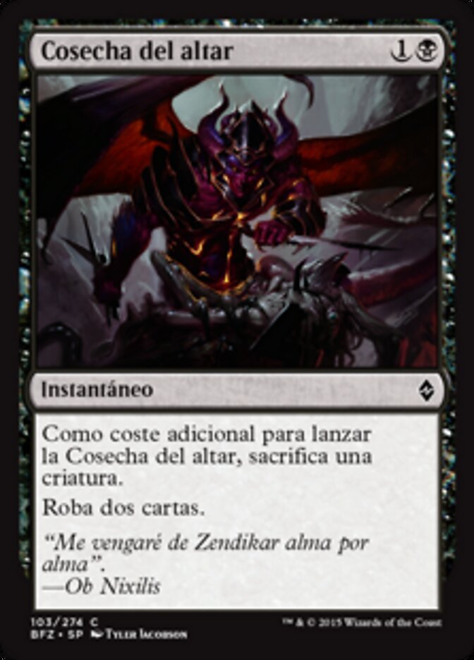 Cosecha del altar