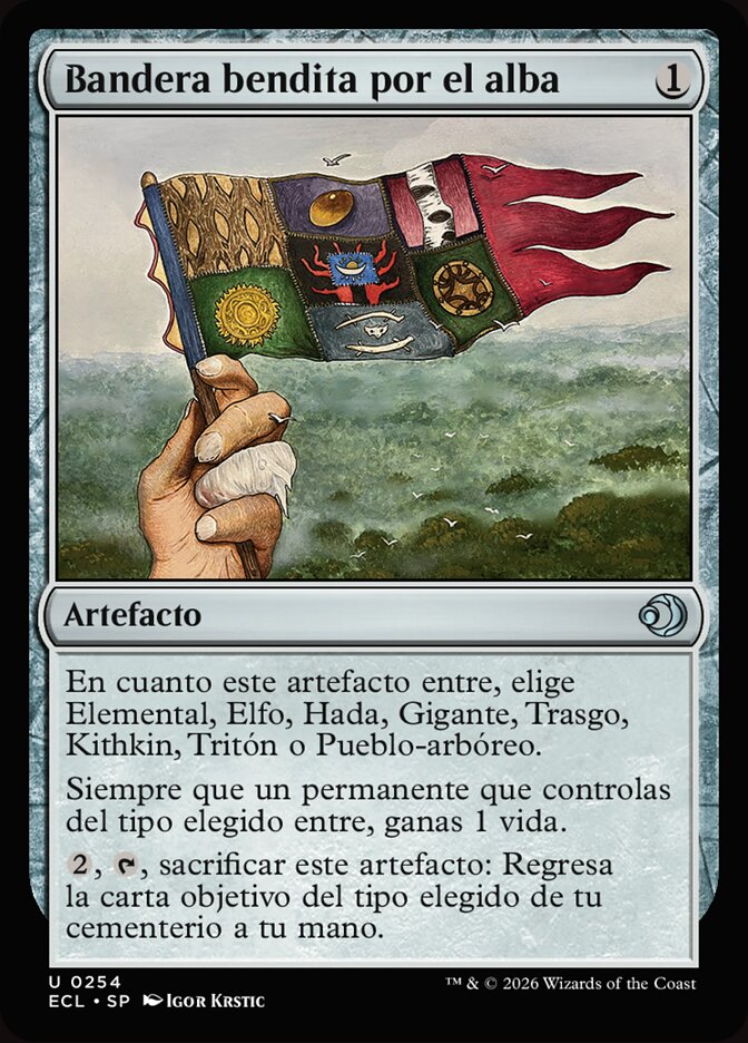 Bandera bendita por el alba