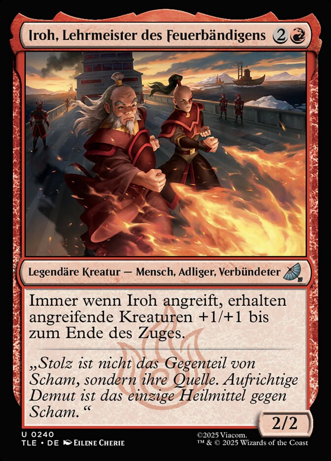 Iroh, Lehrmeister des Feuerbändigens