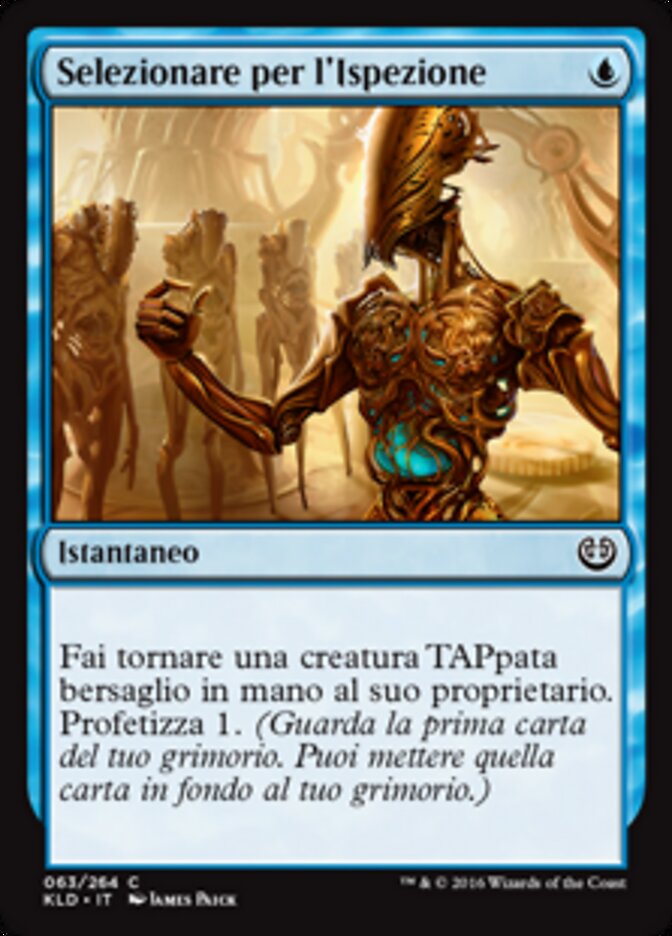 Selezionare per l'Ispezione