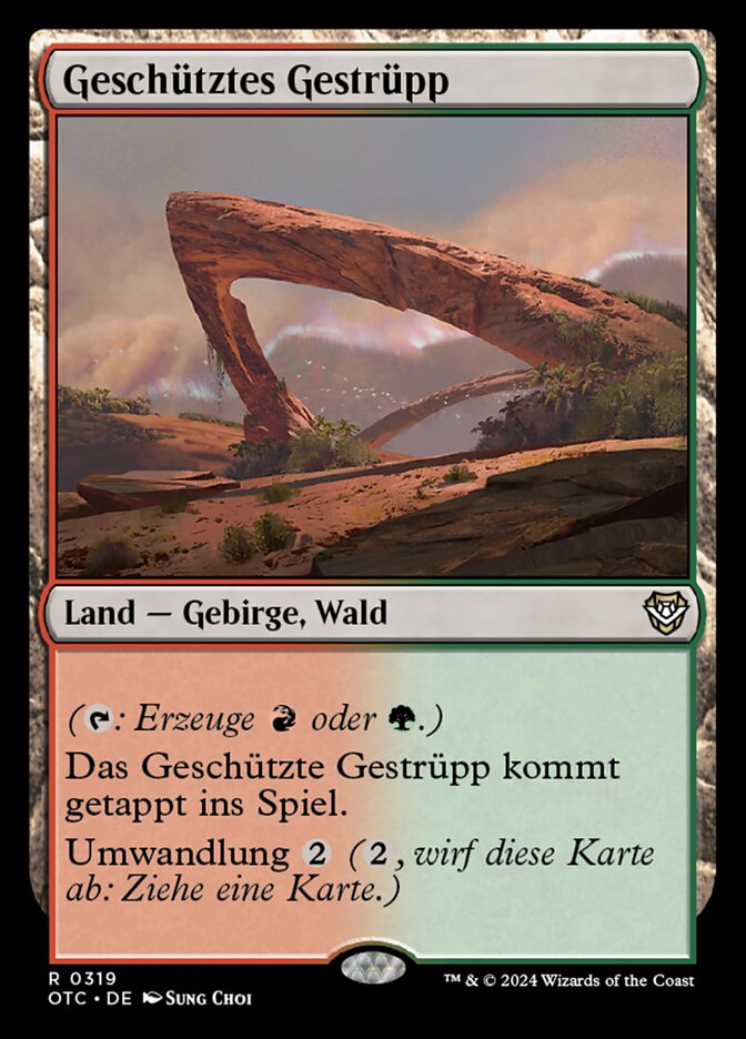 Geschütztes Gestrüpp