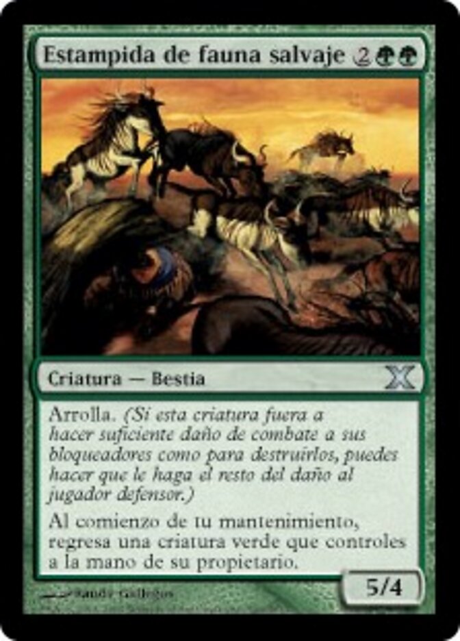 Estampida de fauna salvaje