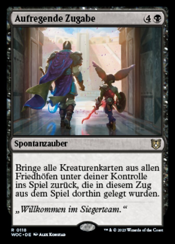 Aufregende Zugabe