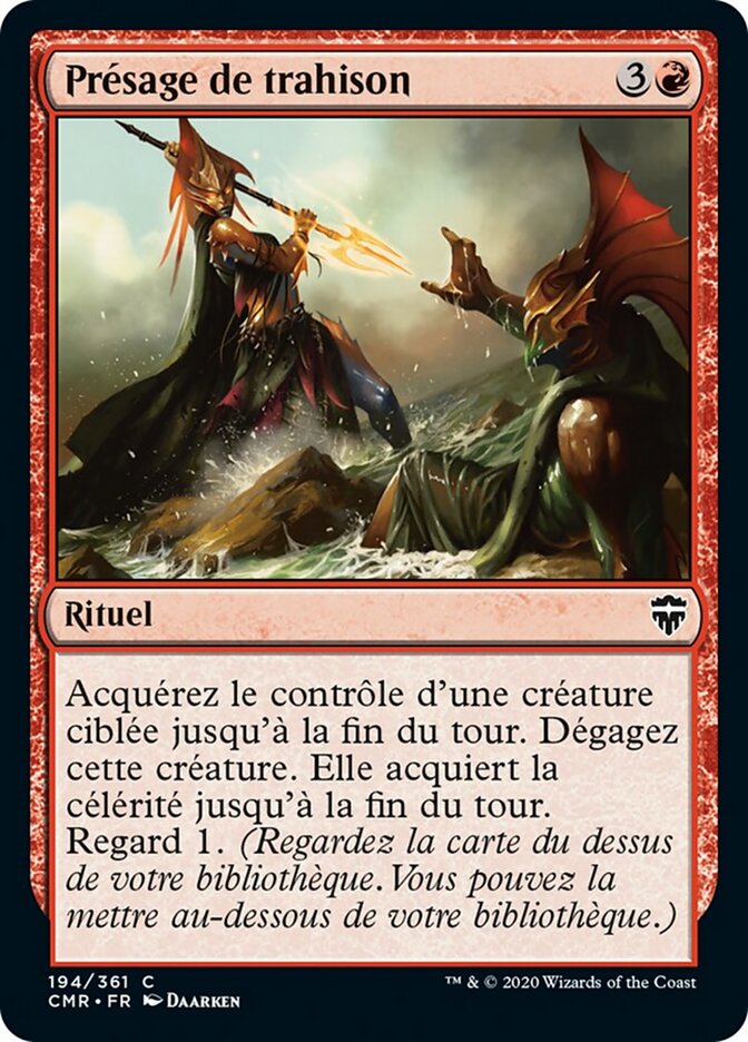 Présage de trahison