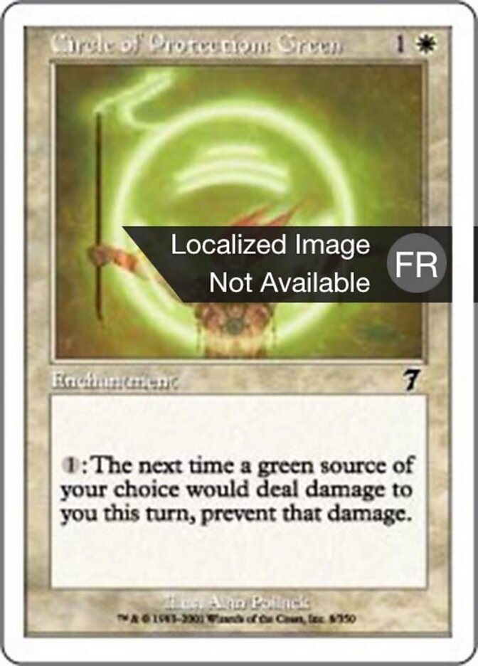 Cercle de protection : vert