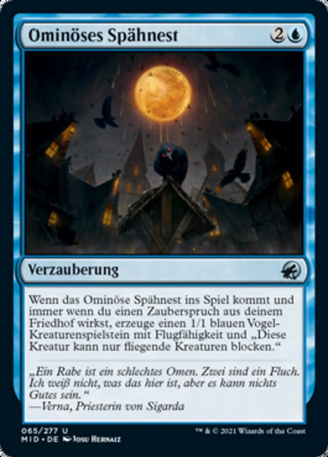 Ominöses Spähnest