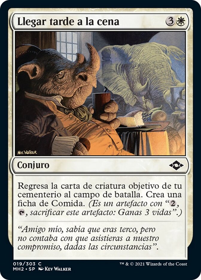 Llegar tarde a la cena