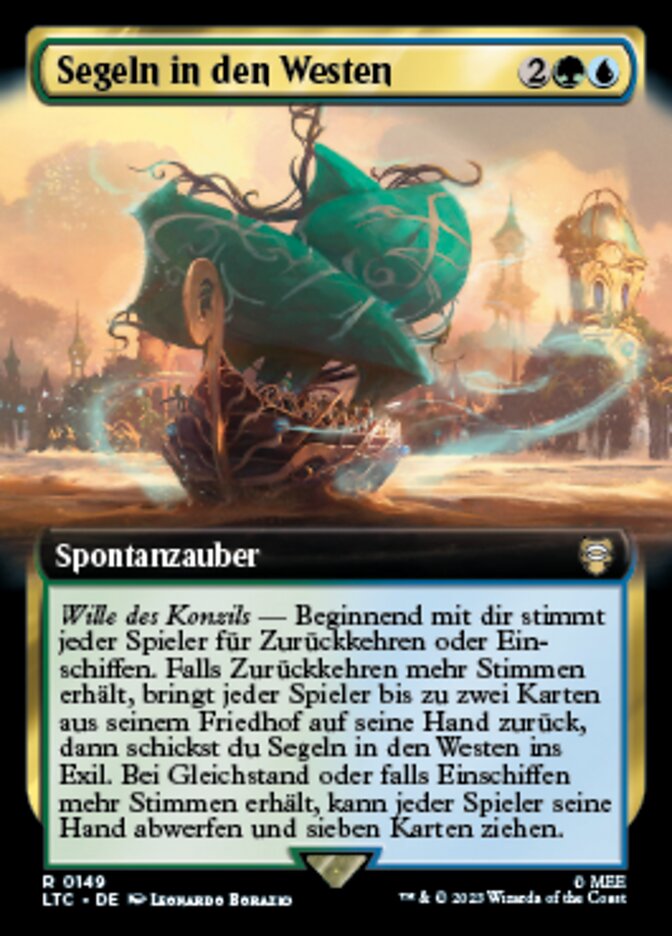 Segeln in den Westen